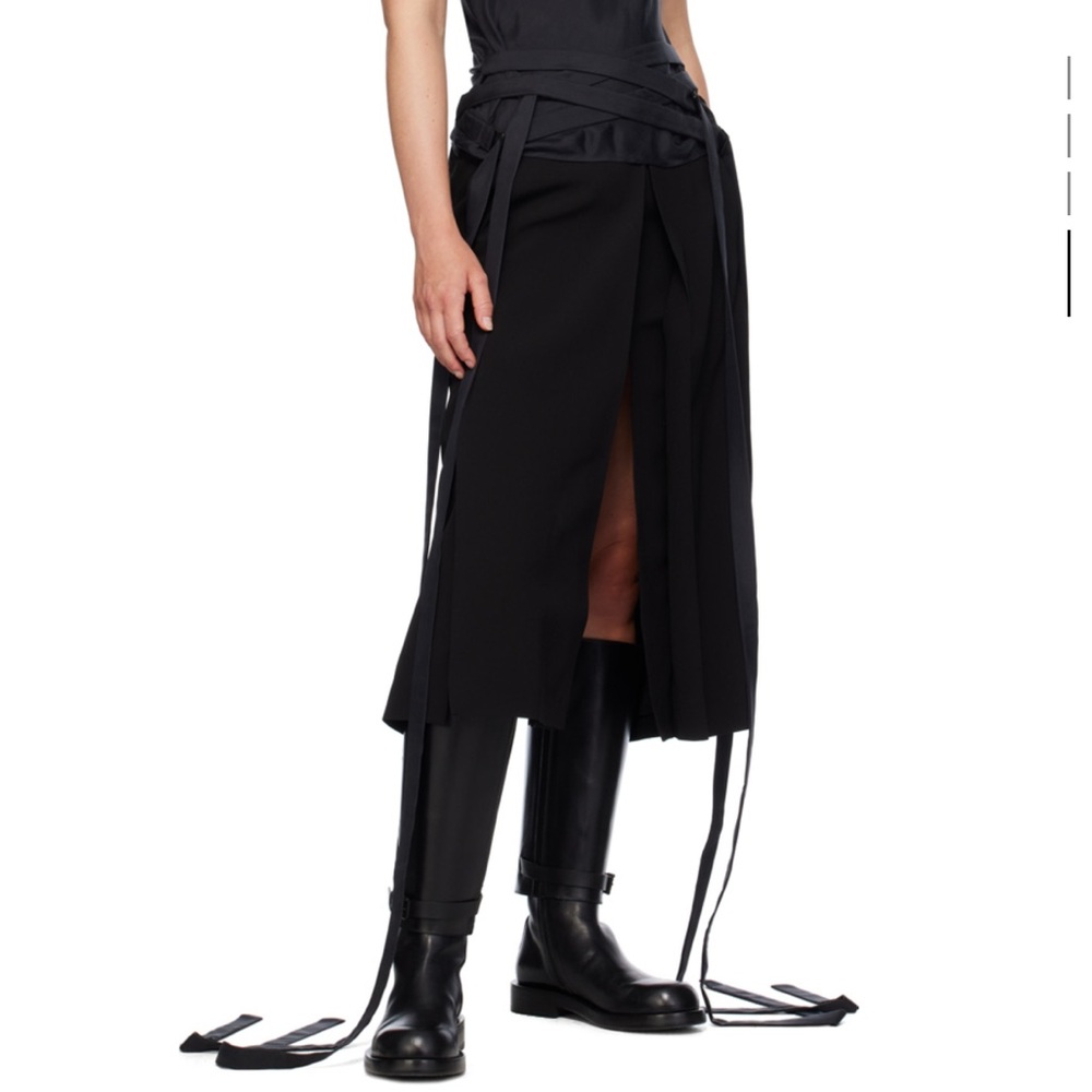 NWT Ann Demeulemeester Black Jenna Midi skirt